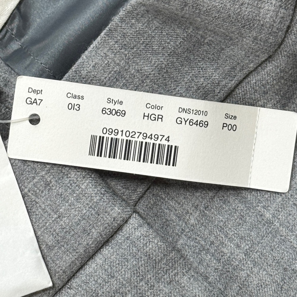 NEW J.Crew Hutton Trouser Women's 00P Gray Wool Wide Leg High Rise Dress Pants - Picture 9 of 10